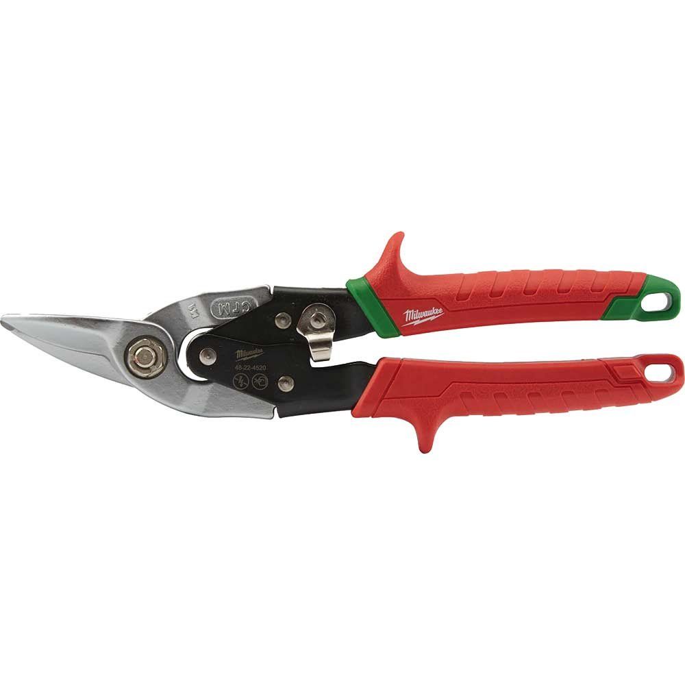 Milwaukee Metal Compound Aviation Snips Right Cut 250mm - Image 1
