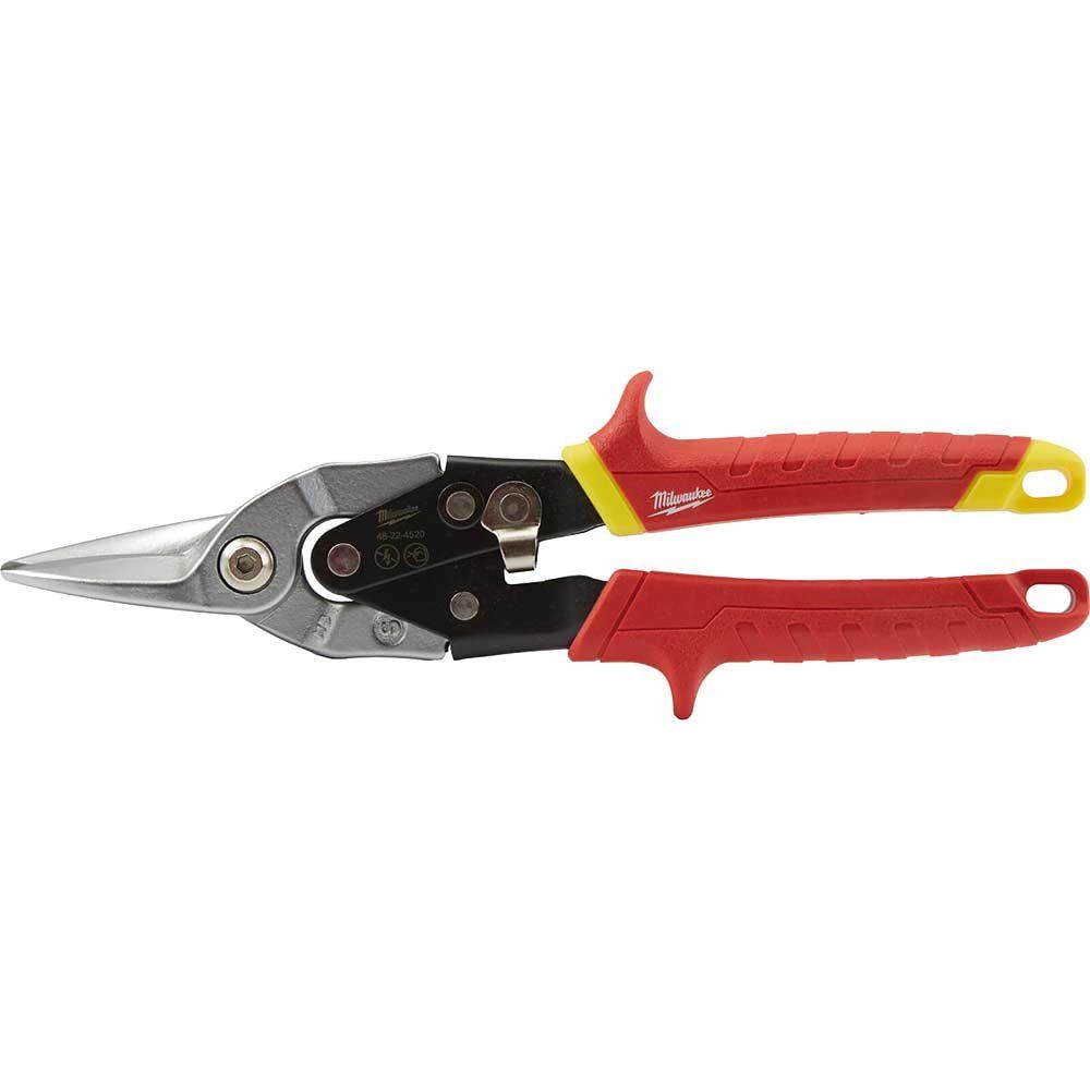 Milwaukee Metal Compound Aviation Snips Straight Cut 250mm - Image 1