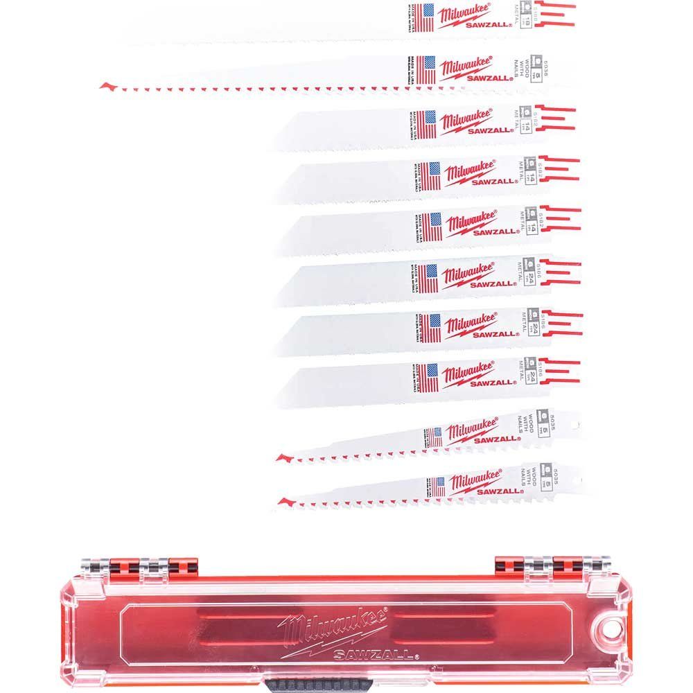 Milwaukee Sawzall 10 Piece Reciprocating Sabre Saw Blade Set - Image 1