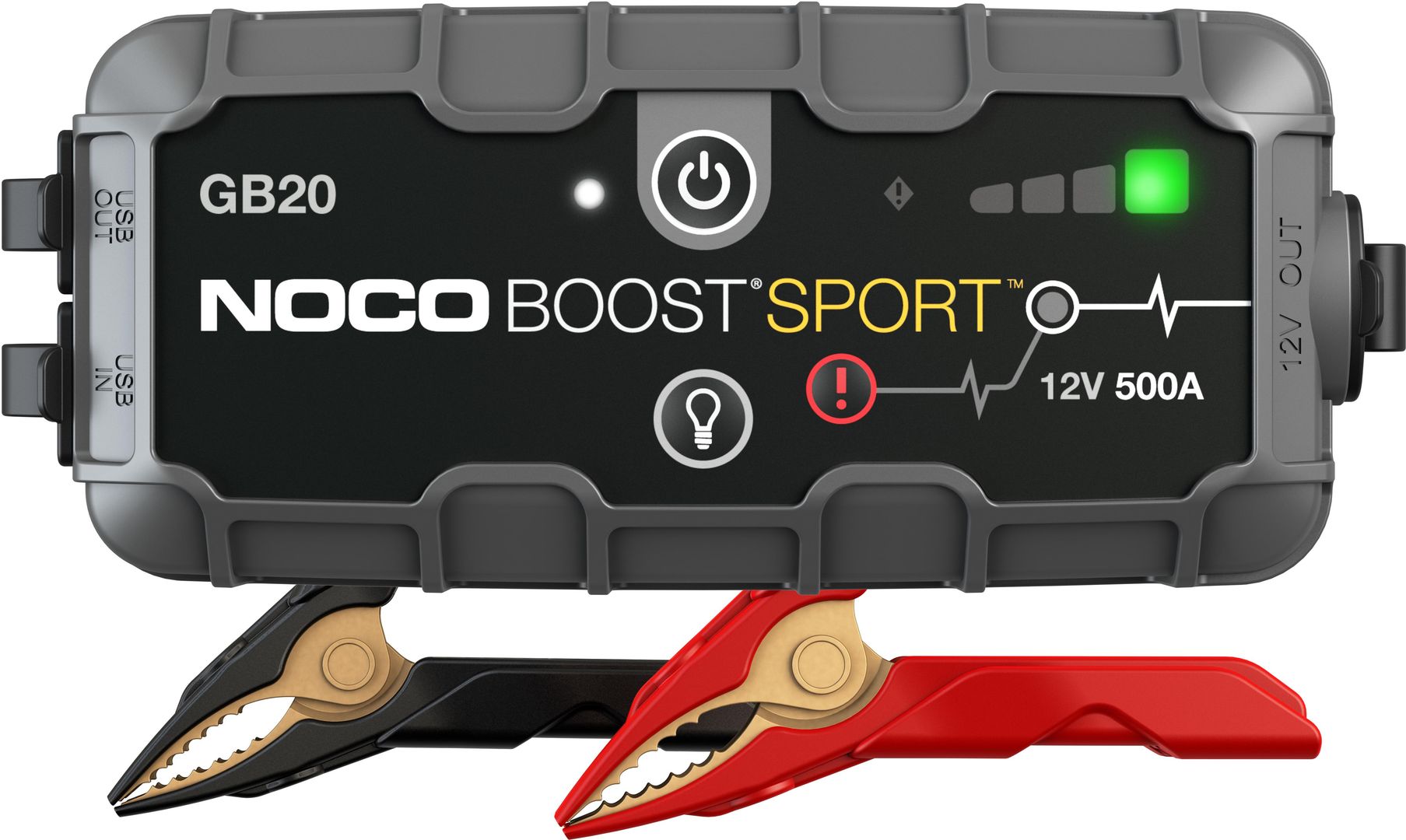 NOCO GB20 500A 12V Boost Sport Jump Starter - Grey & Black - Image 1