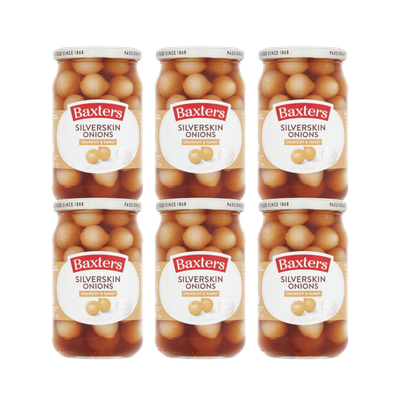 Baxters Crunchy Tangy Silverskin Onions 6 Jar x 440g