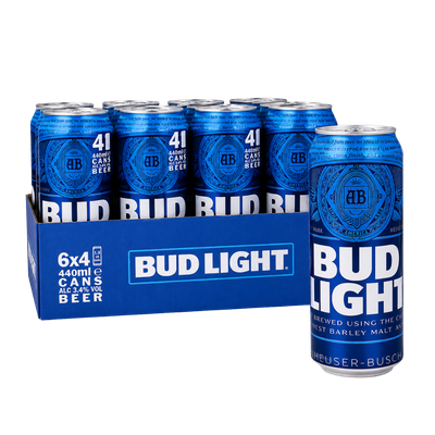 Bud Light lager 3.4% ABV 24 x 440ml