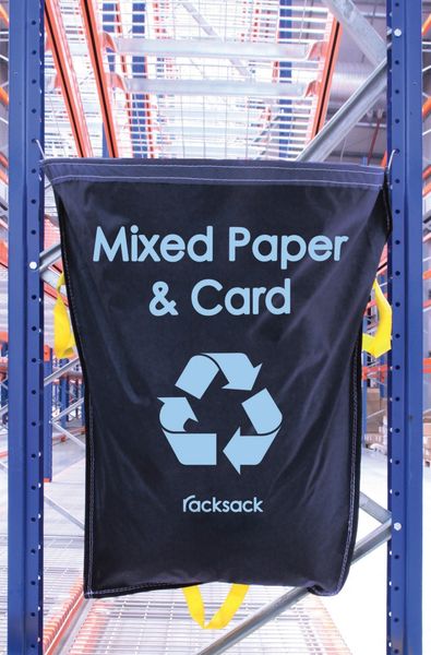 Racksack Hard-wearing and Re-usable Mixed Paper & Card Sack 160 Litre Capacity Blue With Blue Text (each) - RSB1/MP