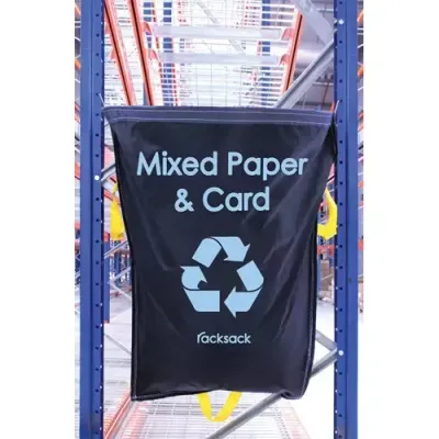 Racksack Hard-wearing and Re-usable Mixed Paper &amp; Card Sack 160 Litre Capacity Blue With Blue Text (each) - RSB1/MP - Thumbnail 2