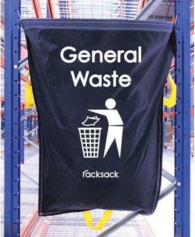 Racksack Hard-wearing and Re-usable General Waste Sack 160 Litre Capacity Blue With White Text (each) - RSB1/GW