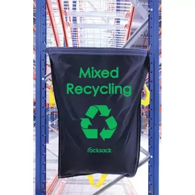 Racksack Hard-wearing and Re-usable Mixed Recycling Sack 160 Litre Capacity Blue With Green Text (each) - RSB1/MR - Thumbnail 2