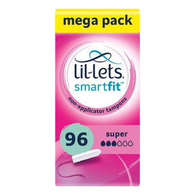Lil-Lets Non-Applicator Tampons Super x16 (Pack of 6) 8210498P