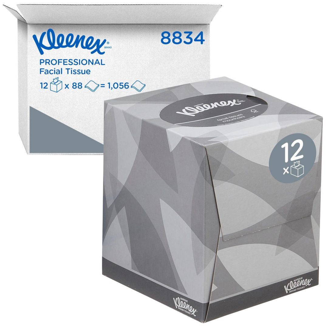 Kleenex Facial Tissues 2-Ply x88 Sheets White Pack of 12 8834 - Image 1