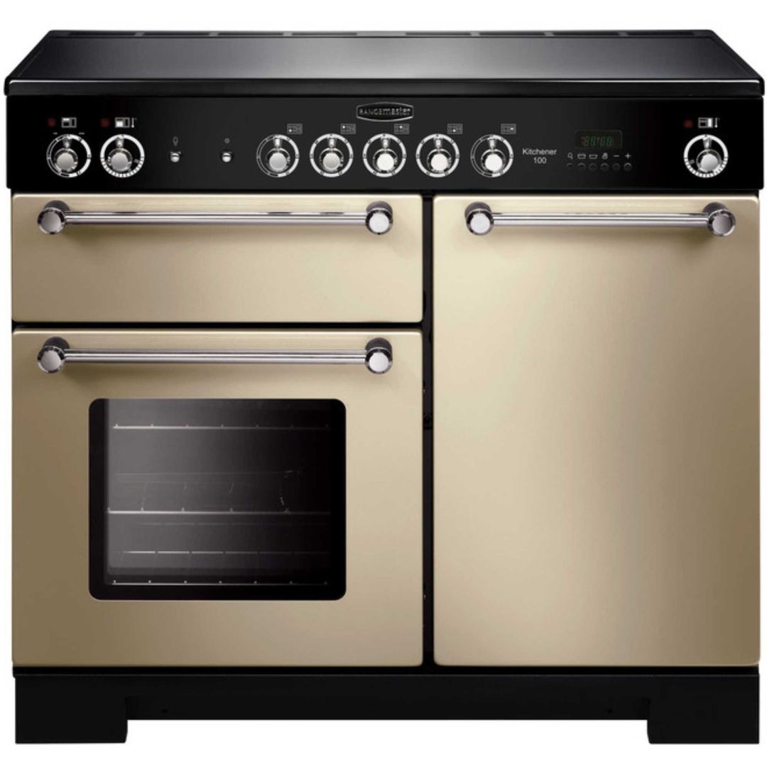 Rangemaster KCH100ECCR/C Kitchener 100cm Ceramic Range Cooker 112840 - CREAM - Image 1