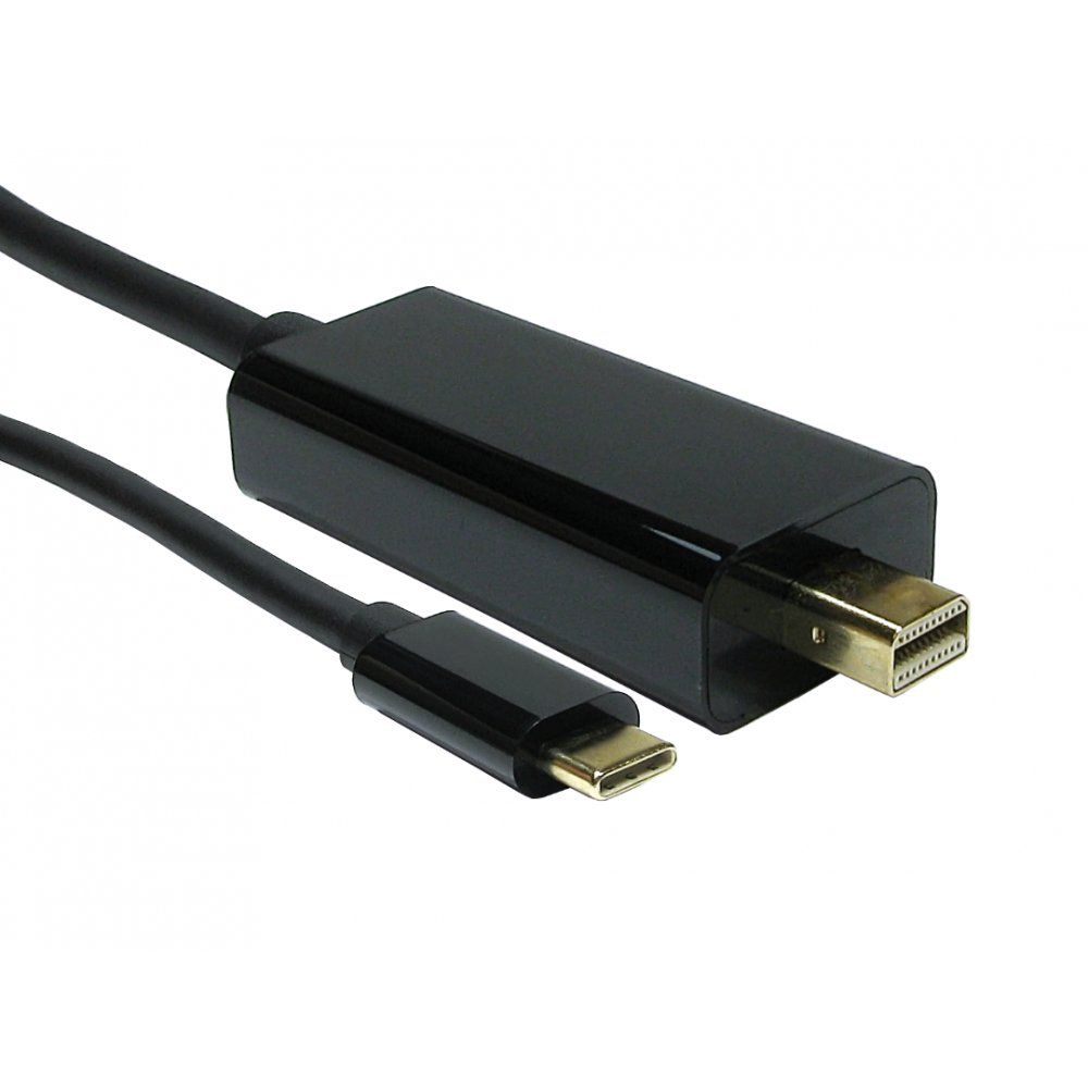 Cables Direct USB C to MDP 4K @ 60HZ 3 m USB Type-C Mini DisplayPort Black - Image 1