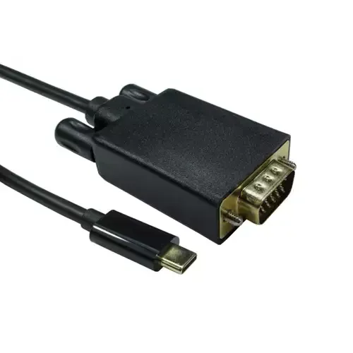 Cables Direct USB C to VGA 1080P @ 60HZ 1 m USB Type-C VGA (D-Sub) Black - Image 1