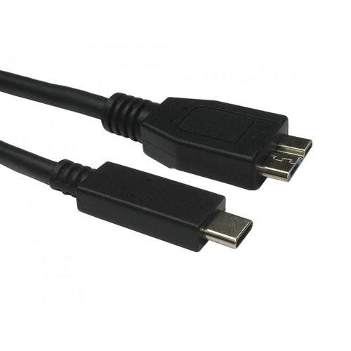 Cables Direct USB3C-97MICRO-2 USB cable USB 3.2 Gen 1 (3.1 Gen 1) 2 m Micro-USB B USB C Black - Image 1