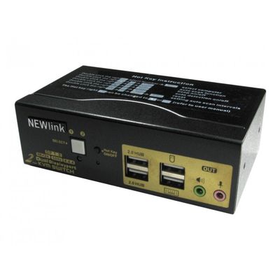 Cables Direct NLKVMDP-22DBL KVM switch Black - Thumbnail 2