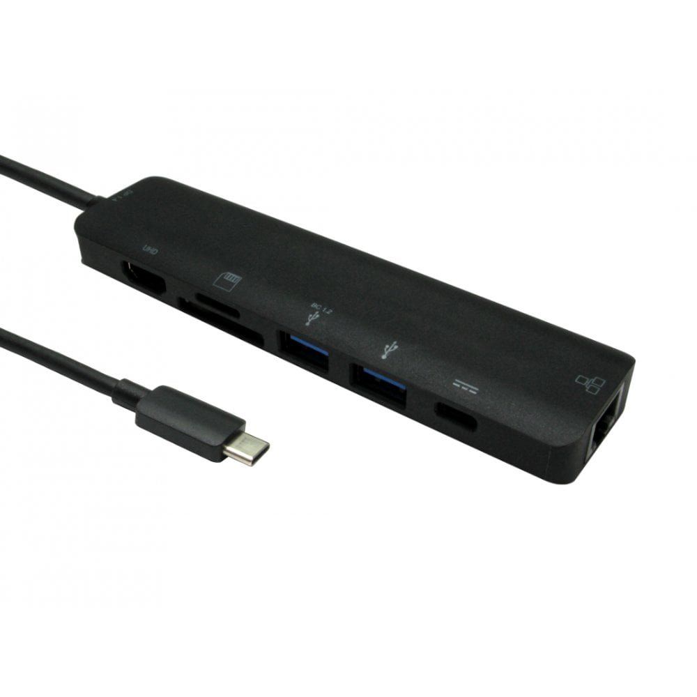 Cables Direct NLUSB3C-7PHUB laptop dock/port replicator USB 3.2 Gen 1 (3.1 Gen 1) Type-C Black - Image 1