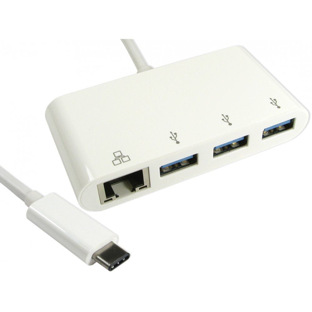 Cables Direct USB3C-ETHGHUBA laptop dock/port replicator USB 3.2 Gen 1 (3.1 Gen 1) Type-C White - Image 1