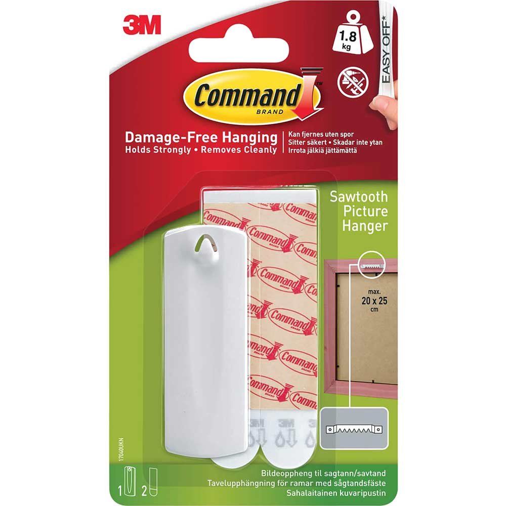 Command Adhesive Strip Sawtooth Picture Hanger White Pack of 1 - Image 1