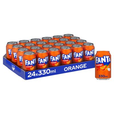 Fanta Orange 24 x 330ml Cans - Thumbnail 2