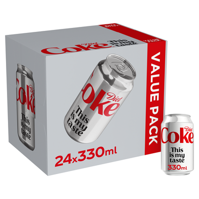 Coca Cola Diet 24 x 330ml Cans - Thumbnail 2