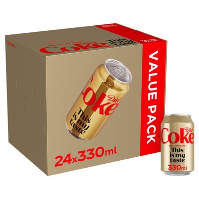 Diet Coke Caffeine Free 24 X 330ml Cans - Thumbnail 2
