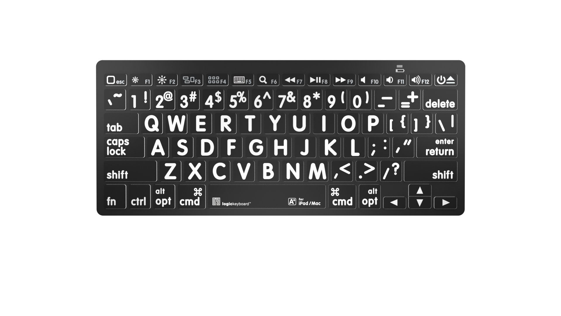 Logickeyboard LKB-LPWB-BTON-UK keyboard Office Bluetooth QWERTY English Black White - Image 1