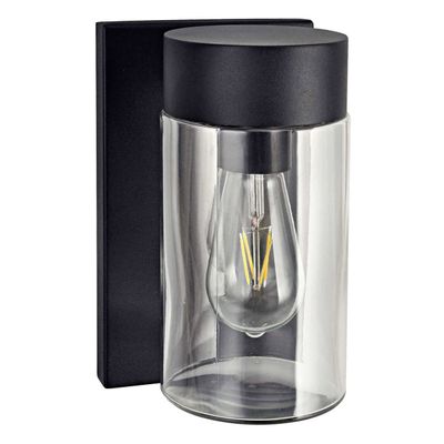 Opus Outdoor Wall Lantern E27 Clear Chrome