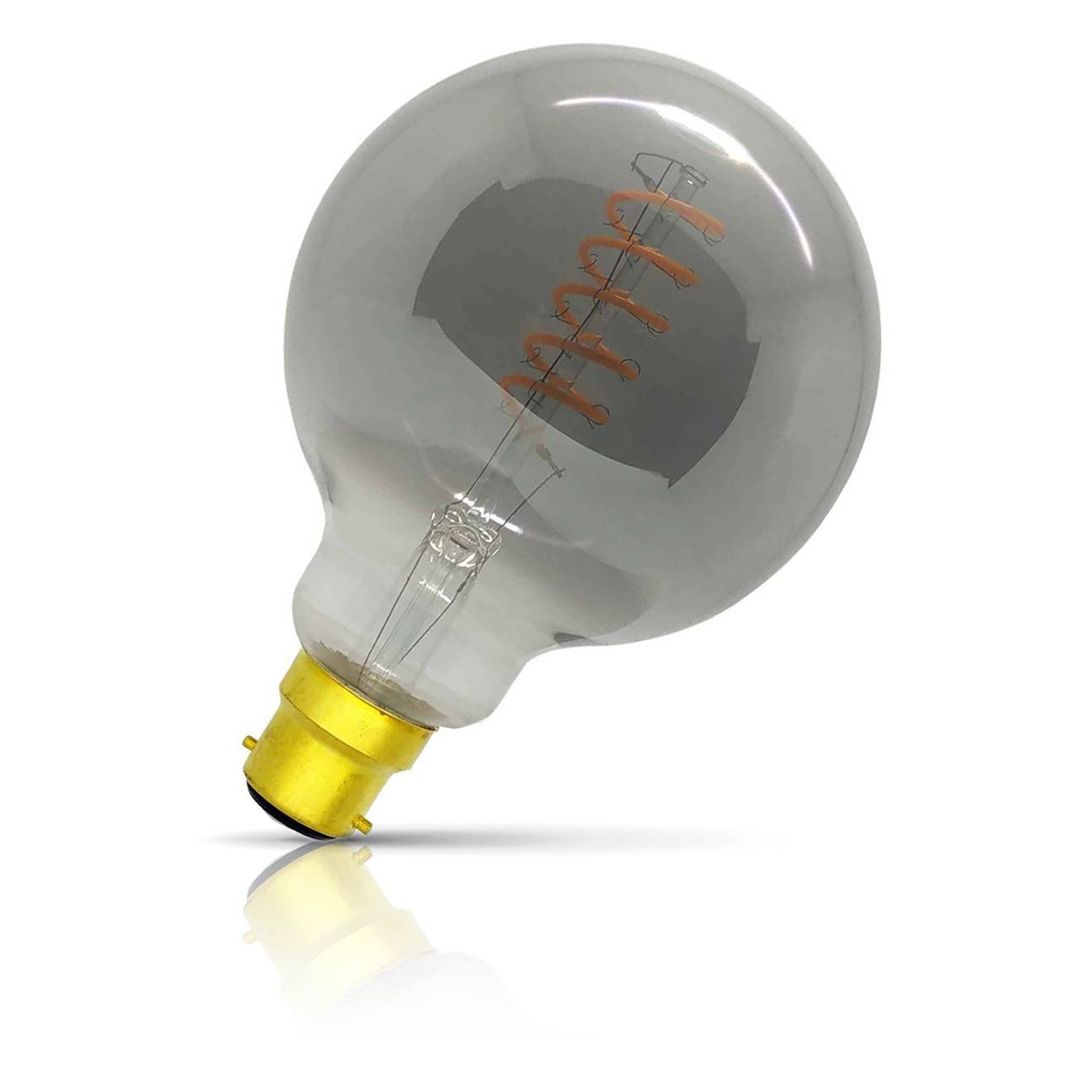 Opus LED G95 Globe Light Bulb B22 4W (35W Eqv) Dim Extra Warm White 2200K Bayonet Filament Smoky - Image 1