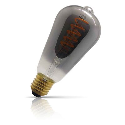 Opus LED ST64 Light Bulb E27 4W Dim Extra Warm White 2200K Squirrel Cage Screw Filament Smoky
