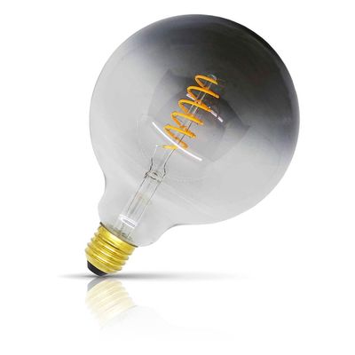Opus LED G125 Globe Light Bulb E27 4W Dim Warm White 2700K Screw Filament Smoky Fade to Black