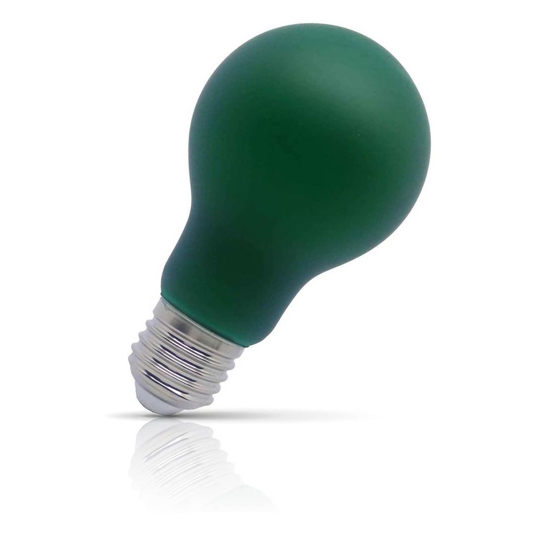 Opus LED GLS Light Bulb E27 4W Green Screw Coloured in Frosted - Image 1