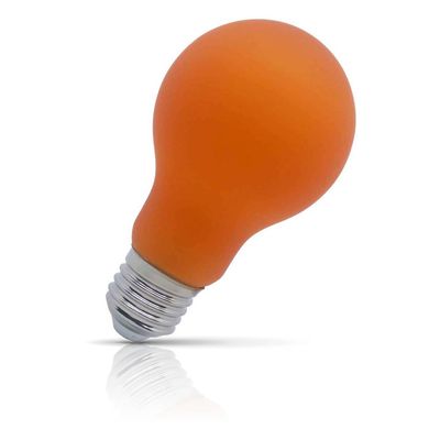 Opus LED GLS Light Bulb E27 4W Orange Screw Coloured in Frosted