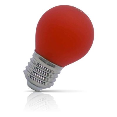 Opus LED Golfball Light Bulb E27 4W Red Round Screw Coloured in Frosted