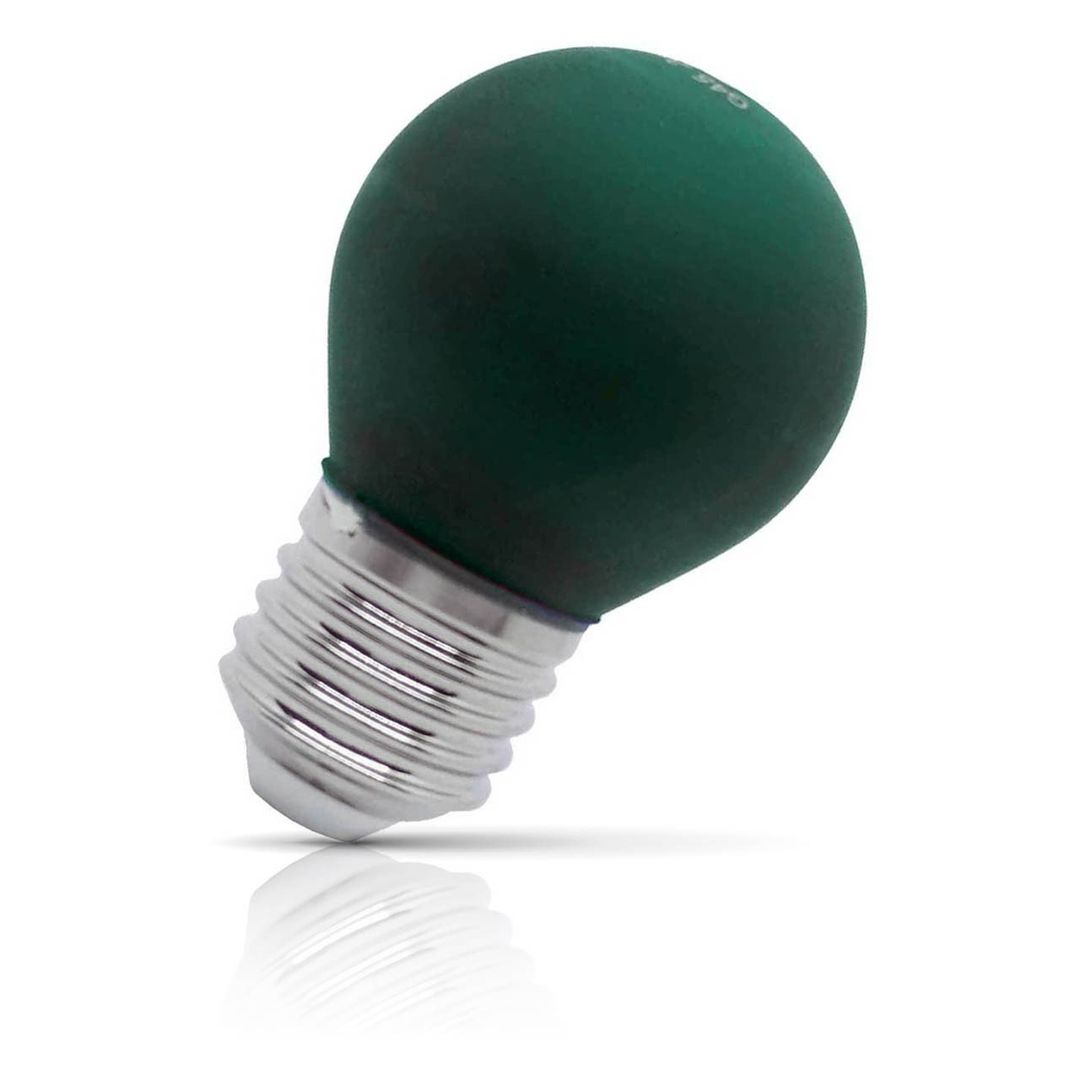 Opus LED Golfball Light Bulb E27 4W Green Round Screw Coloured in Frosted - Image 1