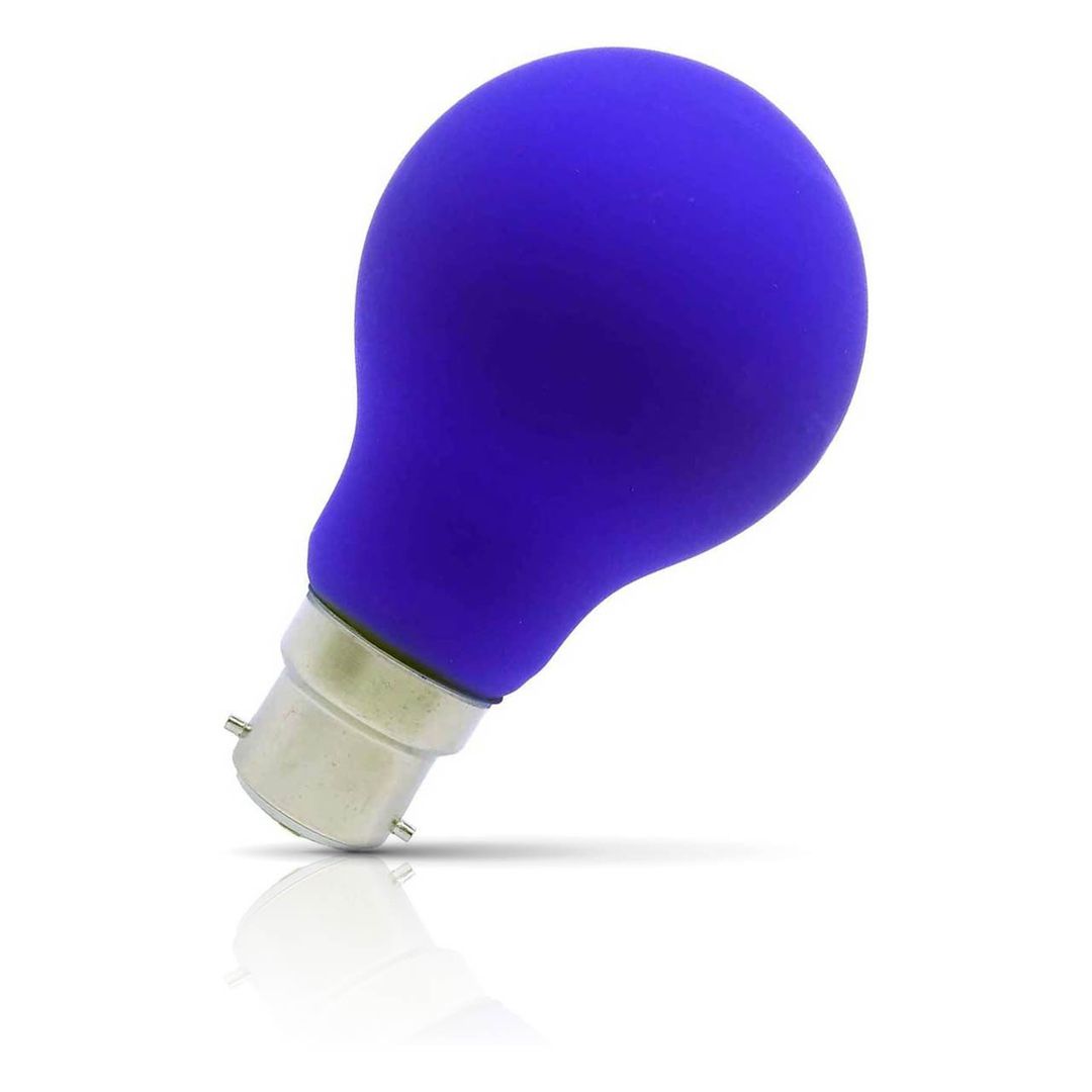 Opus LED GLS Light Bulb B22 4W Blue Bayonet Coloured in Frosted - Image 1