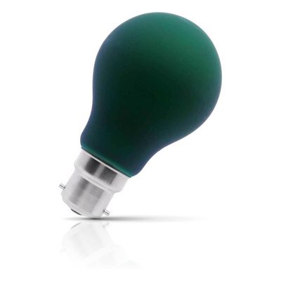 Opus LED GLS Light Bulb B22 4W Green Bayonet Coloured in Frosted