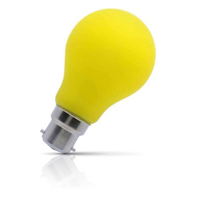 Opus LED GLS Light Bulb B22 4W Yellow Bayonet Coloured in Frosted