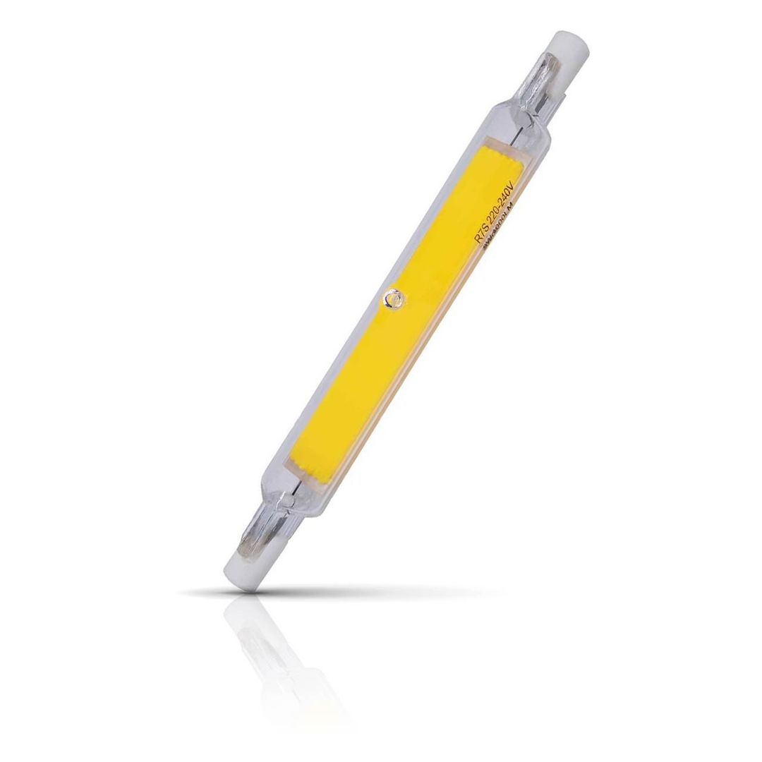 Opus LED Linear Light Bulb R7s 8W (80W Eqv) 118mm Warm White 3000K Floodlight Clear - Image 1