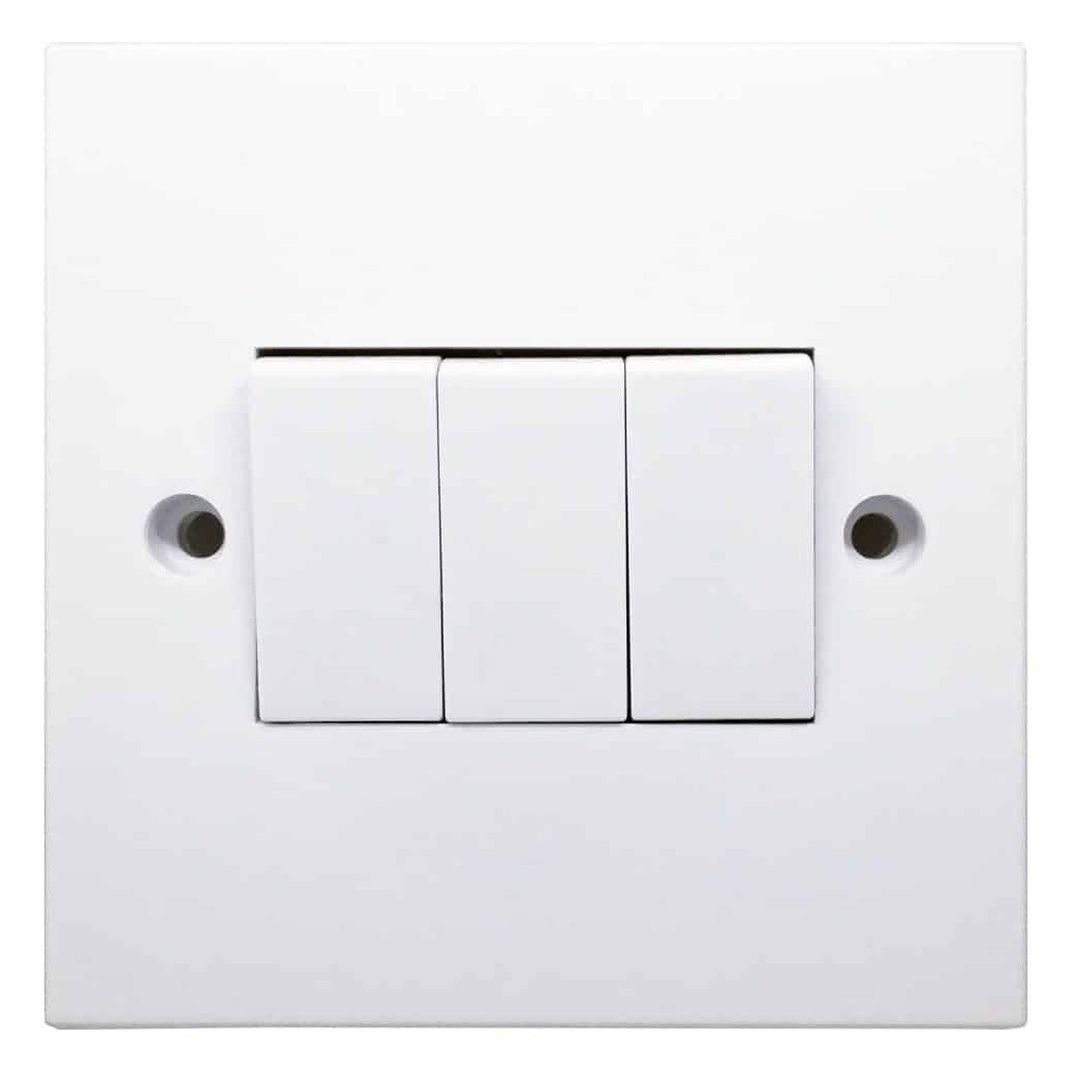 Opus 3-Gang 2-Way Light Switch White - Image 1