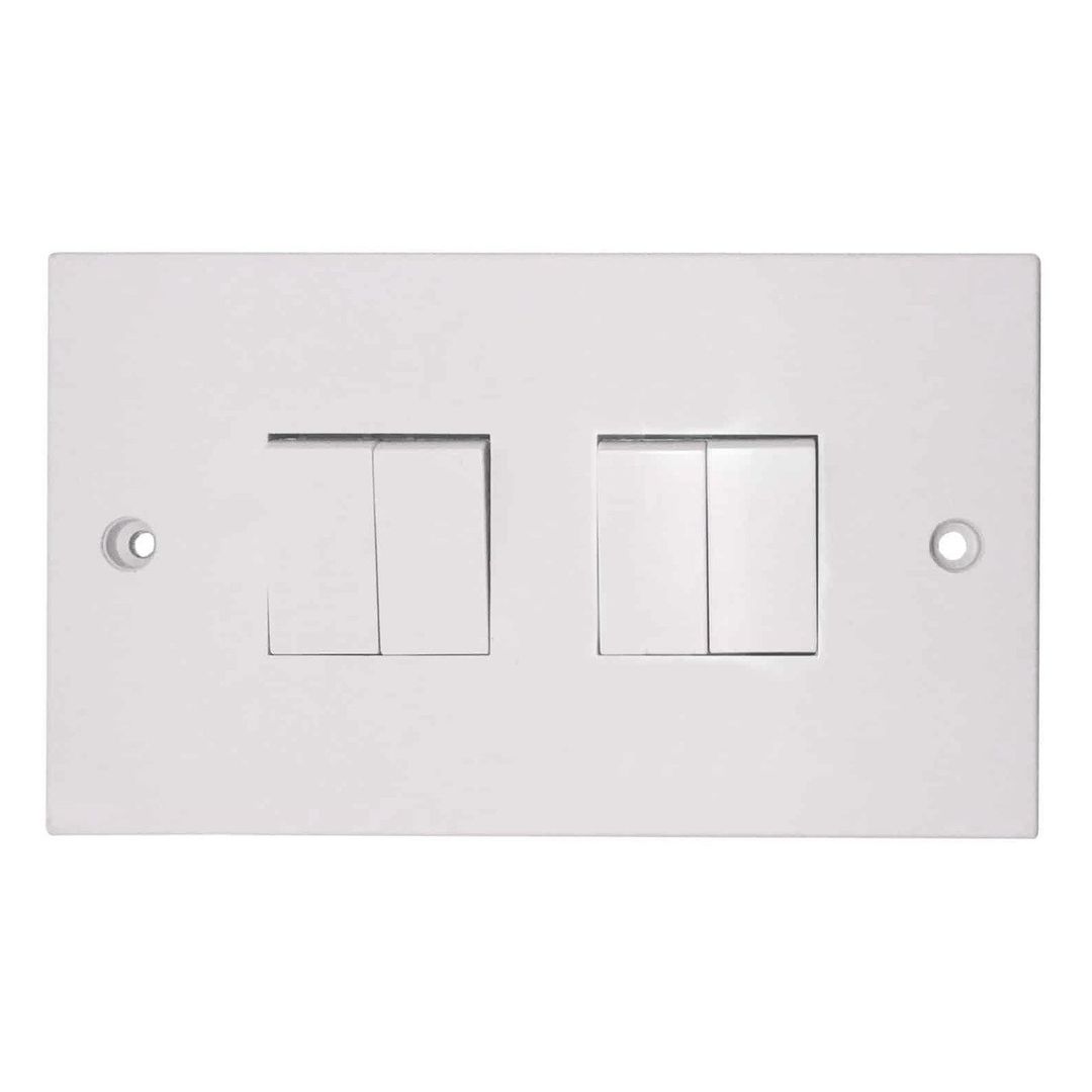 Opus 4-Gang 2-Way Light Switch in White - Image 1