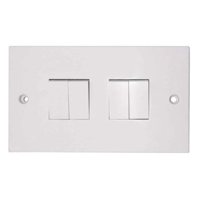 Opus 4-Gang 2-Way Light Switch in White
