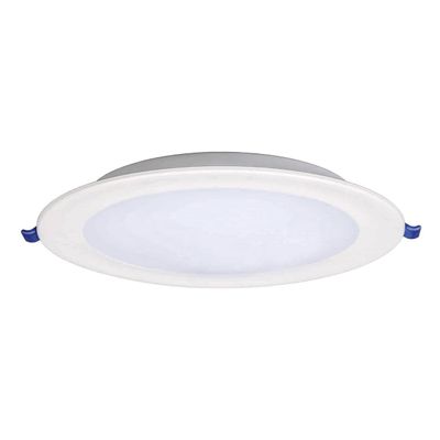 Opus LED Slimline Downlight 6W Cool White 4000K Round Panel Recessed Opal Modern Lights in White