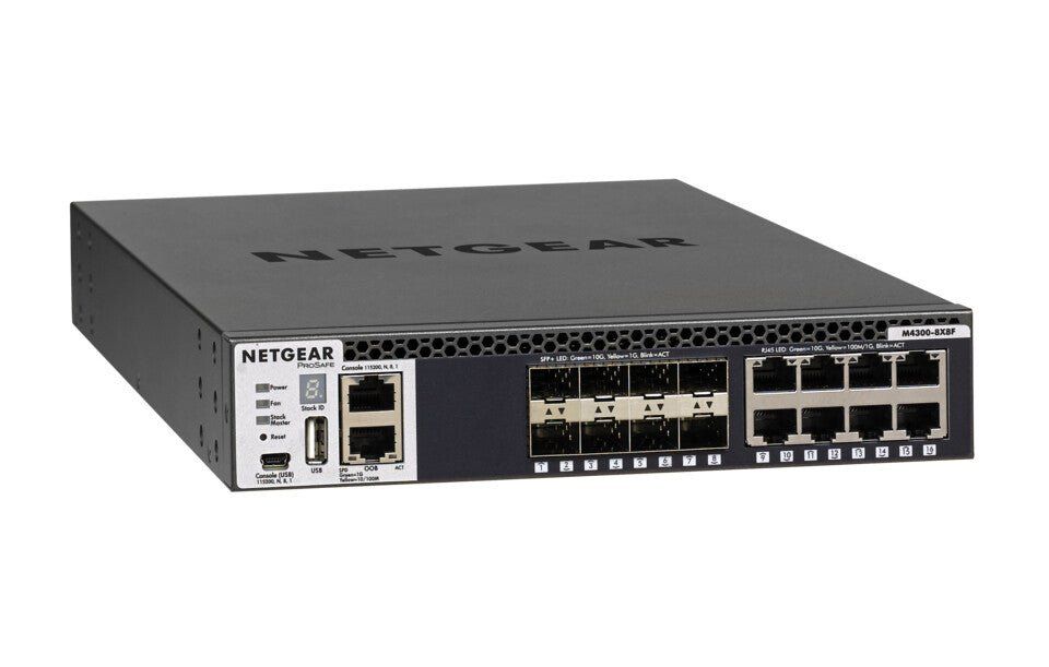 NETGEAR M4300-8X8F Managed L3 10G Ethernet (100/1000/10000) 1U Black - Image 1