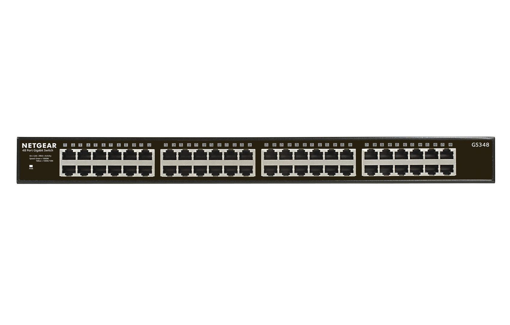 NETGEAR GS348 Unmanaged Gigabit Ethernet (10/100/1000) 1U Black - Image 1