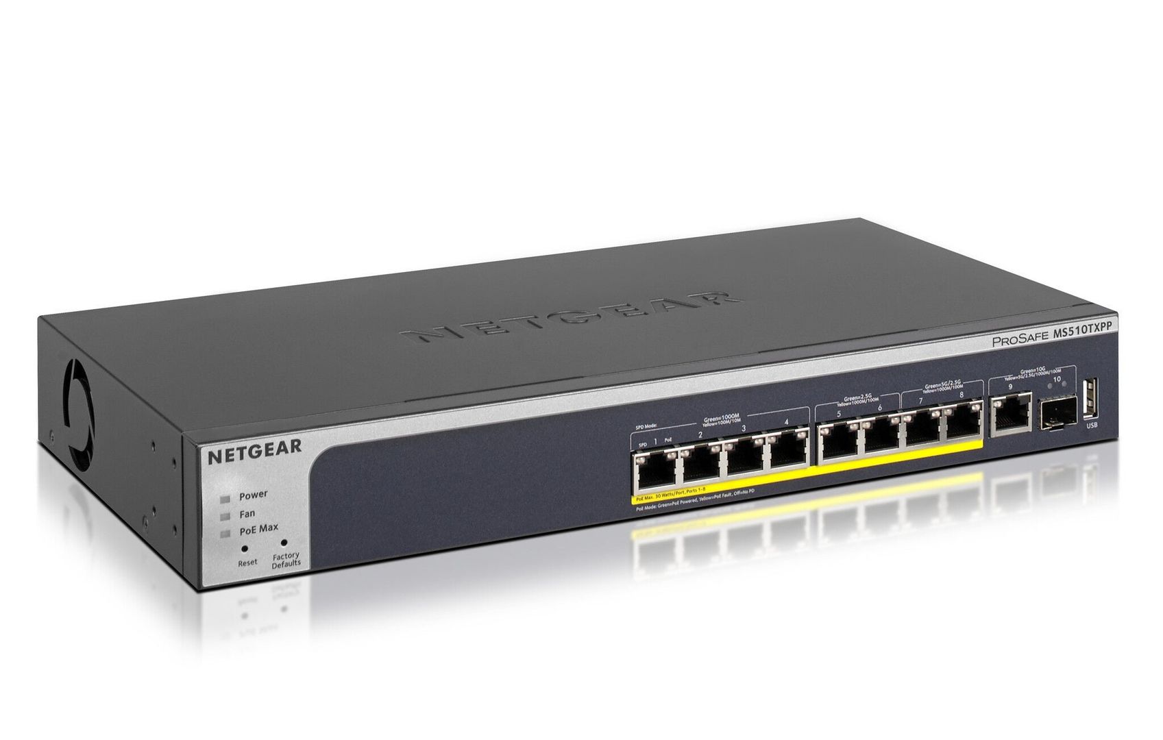 NETGEAR MS510TXPP Managed L2/L3/L4 10G Ethernet (100/1000/10000) Power over Ethernet (PoE) Grey - Image 1