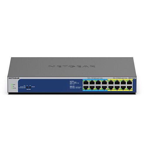 NETGEAR GS516UP Unmanaged Gigabit Ethernet (10/100/1000) Power over Ethernet (PoE) Grey - Image 1
