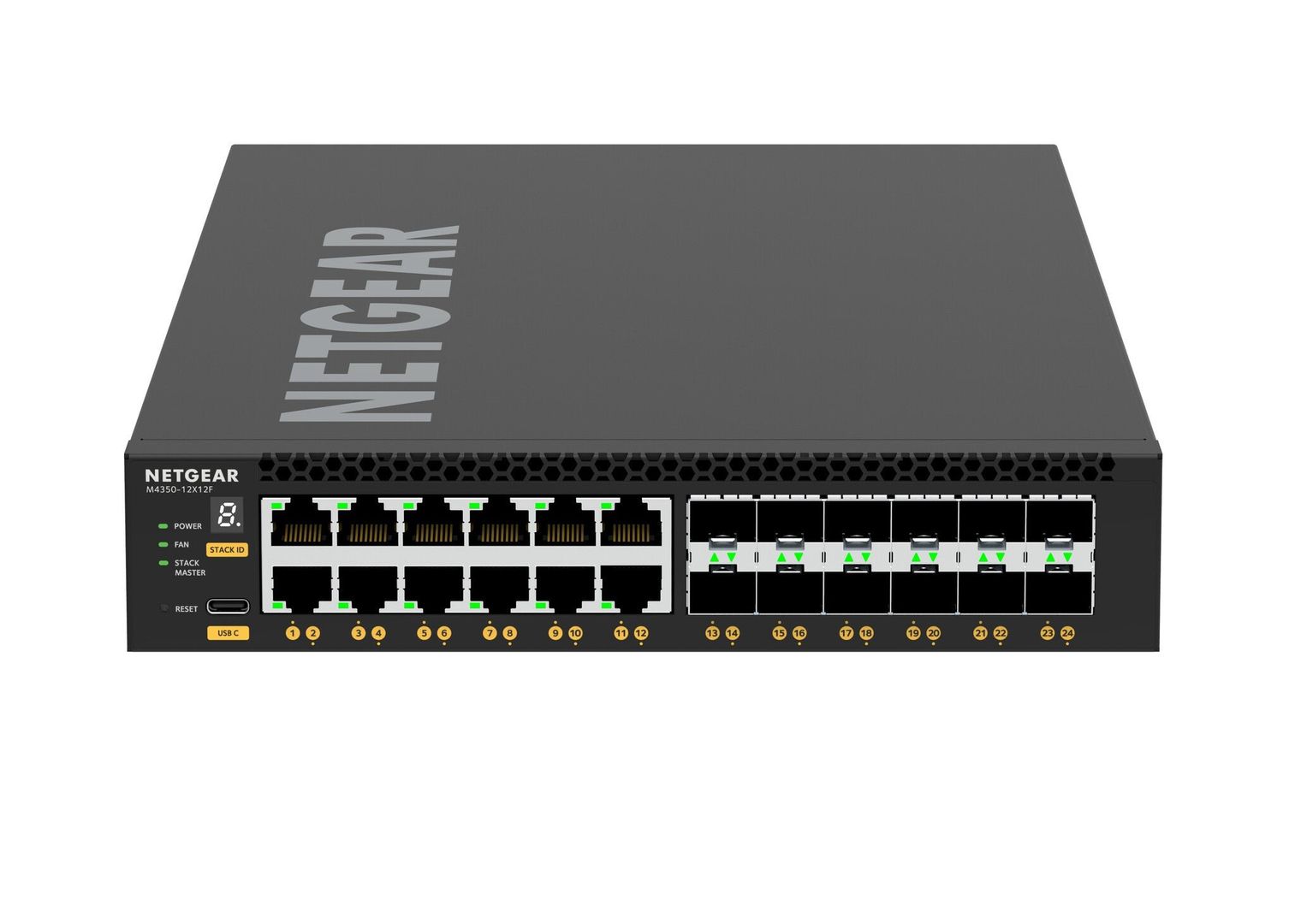 NETGEAR M4350-12X12F Managed L3 10G Ethernet (100/1000/10000) 1U Black - Image 1