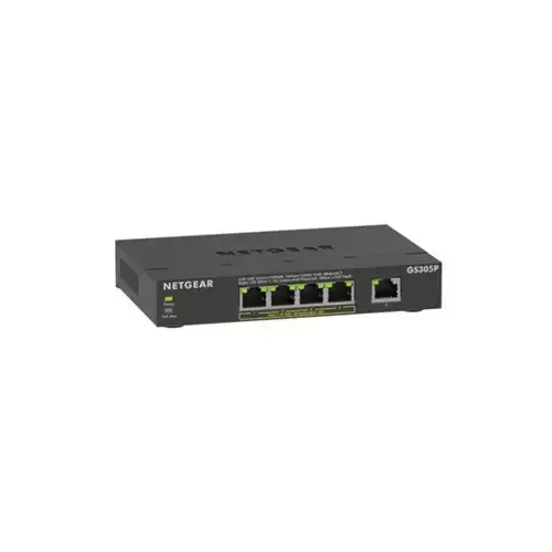 NETGEAR GS305Pv3 Unmanaged Gigabit Ethernet (10/100/1000) Power over Ethernet (PoE) Black - Image 1