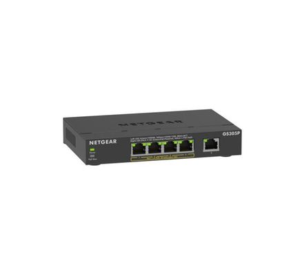 NETGEAR GS305Pv3 Unmanaged Gigabit Ethernet (10/100/1000) Power over Ethernet (PoE) Black - Thumbnail 2