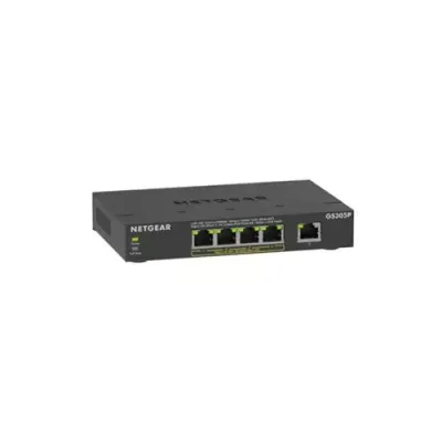 NETGEAR GS305Pv3 Unmanaged Gigabit Ethernet (10/100/1000) Power over Ethernet (PoE) Black