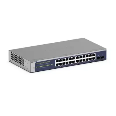 NETGEAR GS724Tv6 Managed L2+/L3 Gigabit Ethernet (10/100/1000) Full duplex Rack mounting 1U