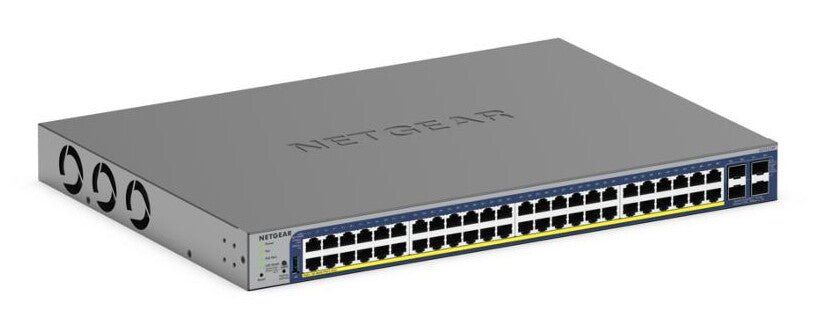 NETGEAR 52-Port PoE Gigabit/10G Stackable Smart Switch (GS752TXP) Managed L2/L3/L4 10G Ethernet (100/1000/10000) Full duplex Power over Ethernet (PoE) Rack mounting - Image 1